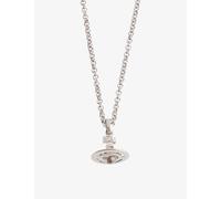 Vivienne Westwood Mens Platinum/crystal Petite Orb Brass and Gem-stone Pendant Necklace 54cm