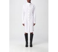 VIVIENNE WESTWOOD Midi Cotton Shirt Dress with Embroidered Orb Logo - Size: 38 - female
