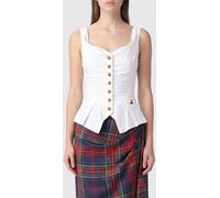 VIVIENNE WESTWOOD Monday Ruched Off-the-Shoulder Cotton Bustier Top - Size: 40 - female