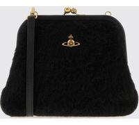 VIVIENNE WESTWOOD Monogram Wool Blend Mini Shoulder Bag with Orb Logo - Size: OS - female