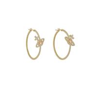 Vivienne Westwood Olympia Pavé orb Hoop Earrings - Gold - One Size
