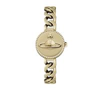Vivienne Westwood Orb Button Gold Dial & Stainless Steel Link Chain Bracelet Watch