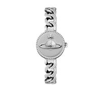 Vivienne Westwood Orb Button 25.4mm Ladies Quartz Watch with Silver Dial, Stainless Steel Silver Case & Link Chain Bracelet