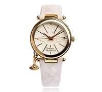 Vivienne Westwood Orb II Women's Quartz Watch with White Dial Analogue Display and White Leather Strap VV006WHWH