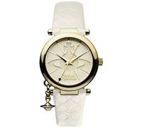Vivienne Westwood Orb II Women's Quartz Watch with White Dial Analogue Display and White Leather Strap VV006WHWH