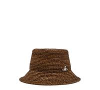 Vivienne Westwood Orb Raffia Bucket hat - Camel - L
