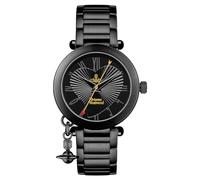 Vivienne Westwood Orb Women's Quartz Watch with Black Dial Analogue Display and Black Stainless Steel Bracelet VV006BK