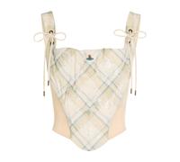 Vivienne Westwood Puppy Plaid Cotton-blend Corset - Ecru - 44 (UK12 / M)
