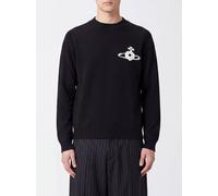 VIVIENNE WESTWOOD Pure Wool Turtleneck Jumper with Orb Logo Embroidered on the Chest - Size: XL - male
