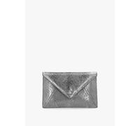 VIVIENNE WESTWOOD Python Effect Silver Leather Envelope Clutch Size: O