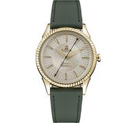 Vivienne Westwood Seymour Ladies Quartz Watch with Silver Dial & Green Genuine Leather Strap