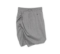 Vivienne Westwood Side Panther pinstripe-print ruched mini skirt - Grey S-M