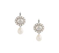 Vivienne Westwood Silver Amaya Halo Pearl Drop Earrings - Silver