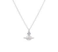Vivienne Westwood Silver Jordana Pink Opal Orb Necklace - Silver