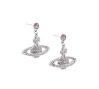 Vivienne Westwood Silver Violet Mini Bas Relief Drop Earrings - Silver