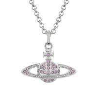 Vivienne Westwood Silver Violet Mini Bas Relief Necklace - 44cm