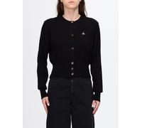 VIVIENNE WESTWOOD Slim Fit Cotton and Cashmere Cardigan with Orb Logo - Size: M - female