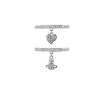 Vivienne Westwood Sterling Silver Brandita Heart Orb Ring Set - 54
