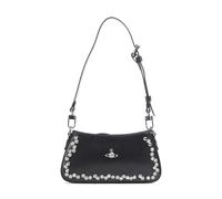 VIVIENNE WESTWOOD Tasha Studded Black Leather Shoulder Phone Bag Size: