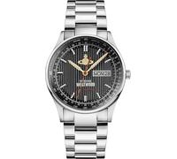 Vivienne Westwood The Cranbourne Gents Quartz Watch with Black Dial & Silver Stainless Steel Bracelet VV207BKSL