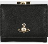 VIVIENNE WESTWOOD Tri-Fold Saffiano Leather Wallet with Orb Logo - Size: OS - female
