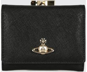 VIVIENNE WESTWOOD Tri-Fold Saffiano Leather Wallet with Orb Logo - Size: OS - female