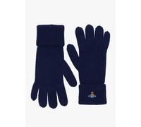 VIVIENNE WESTWOOD Unisex Sporty Navy Blue Wool Gloves Size: L/XL, Colo