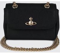VIVIENNE WESTWOOD Victoria Saffiano Leather Mini Shoulder Bag with Orb Logo - Size: OS - female