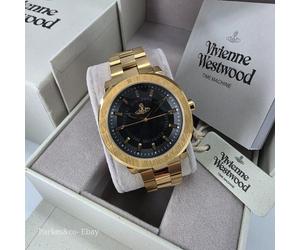 Vivienne Westwood VV228BKGD Mall 36mm Gold/Black Watch New W/ Box, Tags, Manual