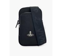 Vivienne Westwood Womens Black Brand-plaque Recycled-polyester Phone Cross-body Bag
