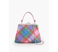 Vivienne Westwood Womens Candy Tartan Granny Frame Woven Purse