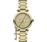 Vivienne Westwood Women's Kensington II Quartz Watch with Gold Dial Analogue Display and Gold Stainless Steel Bracelet VV006KGD
