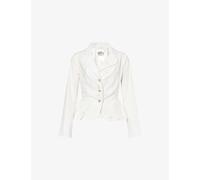 Vivienne Westwood Womens Vivienne Westwood Bettina Embroidered Cotton-Blend Jacket White Flowers 10