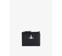 Vivienne Westwood Womens Vivienne Westwood Slim Flap Faux-Leather Card Holder Black