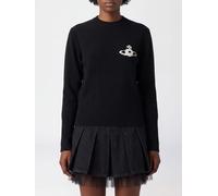 VIVIENNE WESTWOOD Wool Crewneck Cardigan with Jacquard Orb Logo - Size: M - female