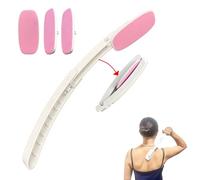 Vivificenca Sponge Lotion Back Applicator Wand Easy Reach Portable Applying Cream Back Brush Tool with 3 Washable Reusable Replacement Pad to Put Lotion for Your Dry Leg and Body Skin