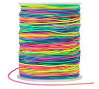Vivifying 100M Bracelet String, 1mm Elastic for Bracelet Making, Elastic Cord for Jewelry, Necklace Making and DIY (Rainbow)