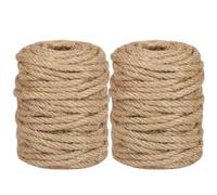 Vivifying 5mm Jute Rope, 2PCS 98 Feet Strong Natural Jute Twine for Crafts, Cat Scratching Post, Garden Plants, Bundling and Hanging (Brown)