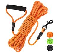 Vivifying Long Dog Lead, 10M/32FT Reflective Floating Long Leads for Dog Training with Soft Handle for Camping, Hiking, Swimming, Beach and Lake (Reflective Orange)