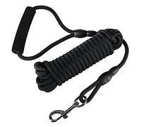 Vivifying Long Dog Lead, 20FT Floating Long Line Dog Lead with Comfortable Handle for Outside, Hiking, Swimming, Beach and Lake (Black)