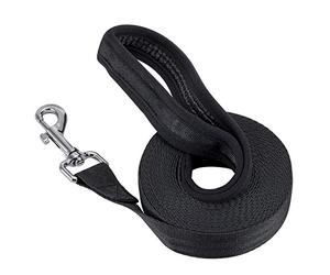 Vivifying Training Lead for Dogs, 6M Nylon Long Line Dog Lead for Pet Tracking Training Obedience Lead Rope(Black)