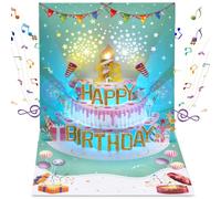 VIVIKEN - Musical 18th Birthday Cards, 3D Pop Up - Happy Birthday Cards with Music and Joy Sound, Pop Up Birthday Gift Card for Girls, Boys, Grandson, Son,