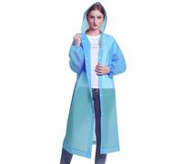 Vivikivi 2 Pcs Waterproof Rain Ponchos for Women with Sleeves, Foldable Lightweight Rain Coat, Ladies Raincoats With Hoods, Portable Rain Jacket for Travelling Camping Outdoors (Blue)