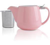 VIVILINEN Porcelain Teapot with SLS Lids and Removable Infuser, 1.2L Ceramic Stump Tea Pot for Blooming & Loose Leaf Tea