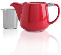 VIVILINEN Porcelain Teapot with SLS Lids and Removable Infuser, 1.2L Ceramic Stump Tea Pot for Blooming & Loose Leaf Tea