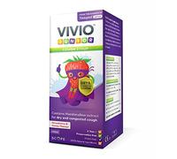 VIVIO Junior Cough Syrup - A Strawberry and Honey Flavour Preservative Free and Natural Cough Syrup for Dry and Congested Coughs in Children Aged 1 Year and Over - 140 ml