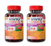 VIVIO Junior Multivitamin Gummies: Delicious, Chewable, Sugar-Free Multivitamin Gummies for Children 3 Years and Older. Packed with 12 nutrients, Including Zinc and Iodine, Vitamin C and D (2)