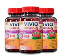 VIVIO Junior Multivitamin Gummies: Delicious, Chewable, Sugar-Free Multivitamin Gummies for Children 3 Years and Older. Packed with 12 nutrients, Including Zinc and Iodine, Vitamin C and D (3)