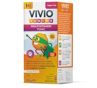 VIVIO Junior Multivitamin Tonic for Kids - 12 Added Vitamins Plus Zinc & Iodine to Support Your Child’s Immunity & Cognitive Function - Orange - 250ml