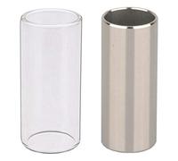 Vivipa 2 Pieces Glass Slide and Stainless Steel Slide for Guitar, Bass, Medium (6 cm)